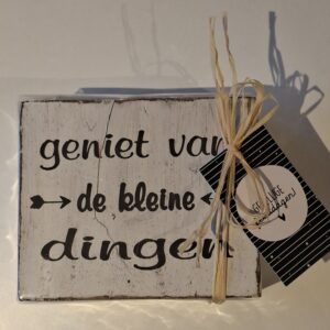 waxinelicht houder met tekst